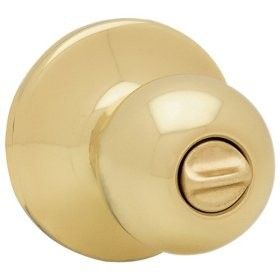 Kwikset Polo Privacy Bed and Bath Knob Polished Brass New 93001 232