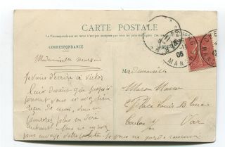Cherbourg La Place de La Republique 1906 Used Postcard