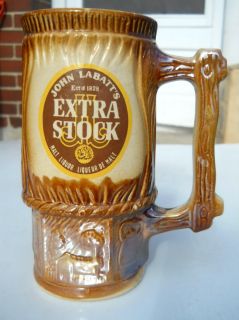John Labatts Extra Stock Malt Liquor Beer Mug Canada