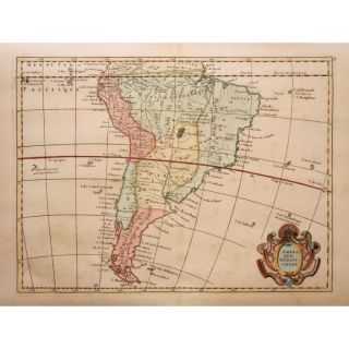 Amerique Meridionale South America Map Le Rouge 1756