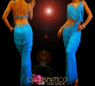Charismatico Joanna Krupa Dance with The Stars Style Blue Fringe