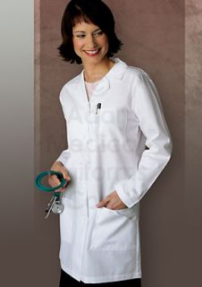 Sleek and feminine, this is one lab coat for the ladies. Its slim cut