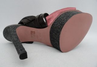 BN KG Kurt Geiger Romantic Pink Grey Bows Platform Heels Shoes UK7