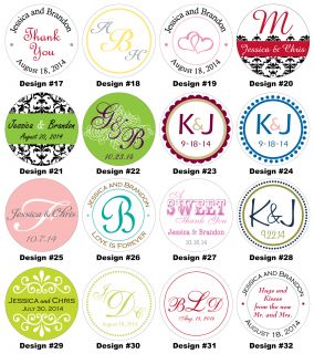 Glossy Wedding Stickers Favor Labels Seal Hundreds Designs