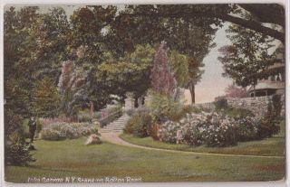 1907 Lake George New York Postcard Scene on Bolton Road House