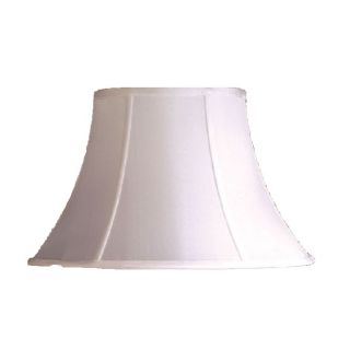 NEW 14 in. Wide Bell Shaped Lamp Shade, White, Faux Silk Fabric, Laura