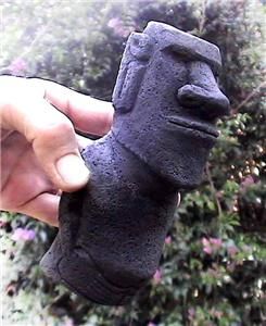 Easter Island Moai Black Stone Statue Indoor Outdoor Ancient Replica