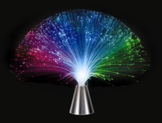 Rotating Color Changing Fiber Optic Light Party Lamp
