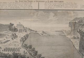 New York Oswego on Lake Ontario Early Map View 1850S