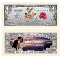 Wedding Million Dollar Bills 5 $2 50