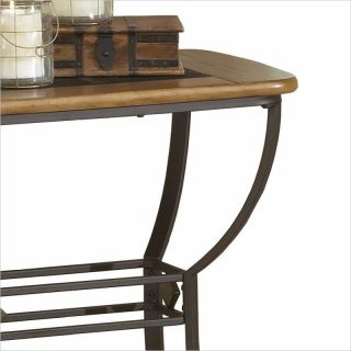 Hillsdale Lakeview Slate Top Sofa Brown Medium Oak Console Table