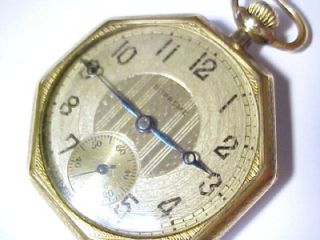 Supreme Langendorf Antique Pocket Watch 15 Jewels 12S Gold Filled as