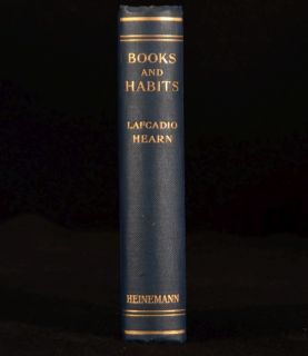 Habits from Lectures of Lafcadio Hearn Erskine First UK Edition