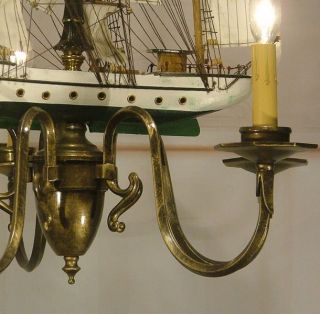 Custom Nautical Sail Boat SHIP Scooner Chandelier Light Lamp