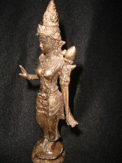 Lakshmi Goddess Lost Wax Caste Bronze Statue Bronze Sculpture Bali