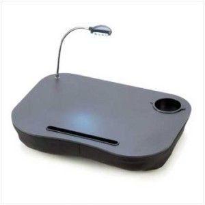 Portable Lap Desk Desktop with Light and Cup Holder