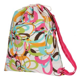 Laundry Bag Super Cute Floral Pop Pink White Tote Monogrammed