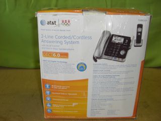 At T TL86109 DECT 6 0 Two Line Corded Cordless Phone System