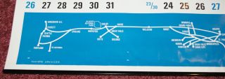 Huge Great Northern Railroad 1969 Calendar Blue Train