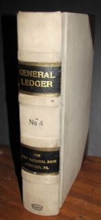General Ledger of the FIRST NATIONAL BANK of LANSFORD PENNSYLVANIA