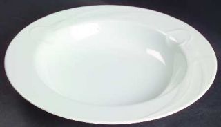 Large Rimmed Soup Bowl in the Classic Flair White pattern by Mikasa