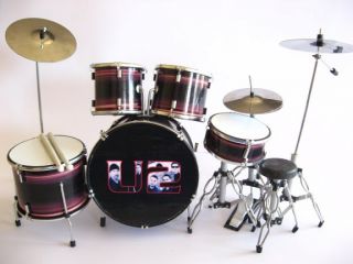 Miniature Drum Set Larry Mullen Jr Bono Edge U2 Music Gift