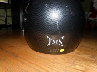TMS Large Dot Motorcycle Helmet Black Gray Geometric Full Face