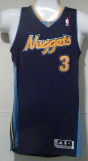 TY LAWSON AUTOGRAPHED/SIGNED DENVER NUGGETS AUTHENTIC NAVY SIZE XL +2