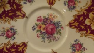 Adderley Fine China Saucer Roses Lawley England 1789 6 x 6