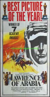 Lawrence of Arabia Movie Poster 41x81 Three Sheet Style B VF Peter O