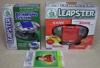 Leapster Handheld Leaning System w 25 Games Case New Recharging System