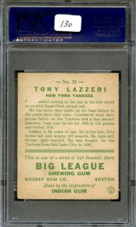 1933 Goudey 31 Tony Lazzeri PSA 3 19616489