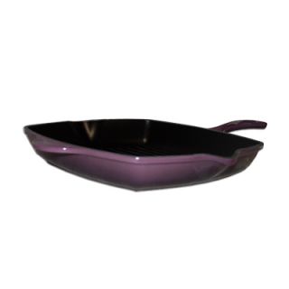 Le Creuset Enameled Cast Iron 10 1/4 Inch Square Skillet Grill, Cassis