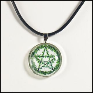 Ivy Leaf Pentacle Pendant Necklace Wiccan Pentagram Nature Lovers
