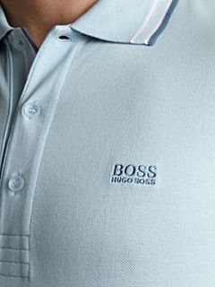 Hugo Boss Classic logo tipped detail polo shirt Skylight   