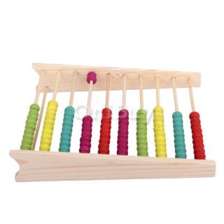 Vintage Kids Wooden Abacus Math Learning Teaching Tool