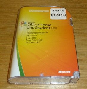 Home and Student 2007 Word Excel PowerPoint Onenote 3 Licenses