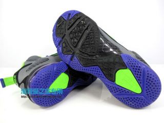 Nike Lebron 9 GS Basketball Black Electric Green Grey Size 4 0 Y Woman