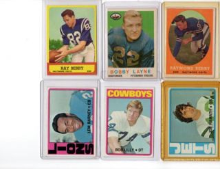 Vintage NFL Lot of 82 50s HOF Stars 60s 70s Topps Fleer Phila Wonder