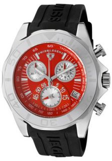 Swiss Legend Watch 18010 05 Mens Tungsten Chronograph Red Dial Black