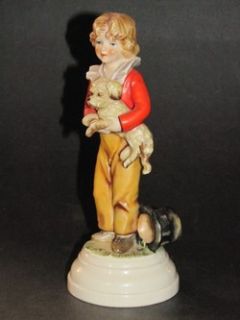Charming 1970 Boy with Dog Goebel Figurine FF311