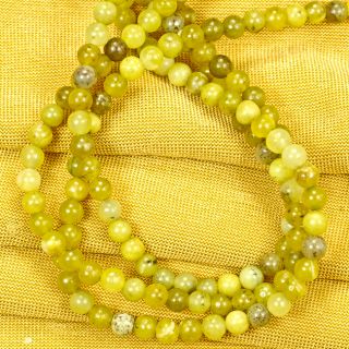 4mm Lemon Jade Gemstone Round Loose Bead 15 1 2