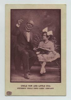 Early Black Americana Theatre Card Stetsons Uncle Toms Cabin Co Eva