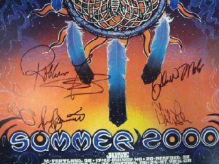 Phil Lesh Summer 2000 Concert Poster Signed Grateful Dead COA