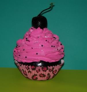 Fake Pink Leopard Cheetah Cupcake Birthday Photo Prop