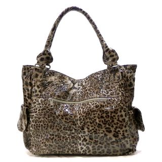 New Brown Leopard Animal Print Tassel Carolyn Shoulder Bag Hobo