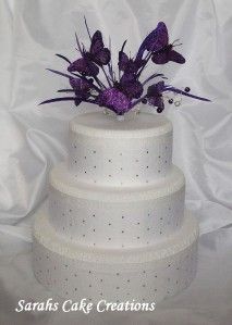 Rich Purple Butterfly Cake Topper Wedding Birthday Decoration