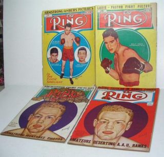 Vintage Late 1930s to 1951 The Ring Boxing Magazines