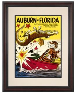 Mounted Memories Wall Art, Framed Auburn vs Florida Football Program