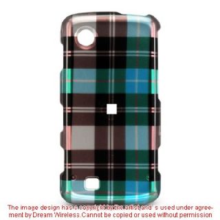 Luxmo LG Chocolate Touch 8575 Blue Checker Plaid Cover Case